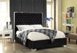 Lexi Black Velvet King Bed - Royal Furniture & Gifts (MI) - Multi Location