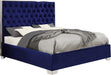 Lexi Navy Velvet King Bed - Royal Furniture & Gifts (MI) - Multi Location