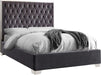 Lexi Grey Velvet Queen Bed - Royal Furniture & Gifts (MI) - Multi Location
