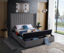 Kiki Grey Velvet King Bed (3 Boxes) - Royal Furniture & Gifts (MI) - Multi Location