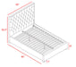 Lexi White Velvet Queen Bed - Royal Furniture & Gifts (MI) - Multi Location