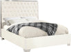 Lexi White Velvet Queen Bed - Royal Furniture & Gifts (MI) - Multi Location