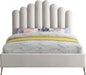 Lily Cream Velvet King Bed - Royal Furniture & Gifts (MI) - Multi Location