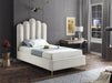 Lily Cream Velvet Twin Bed - Royal Furniture & Gifts (MI) - Multi Location
