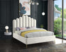 Lily Cream Velvet King Bed - Royal Furniture & Gifts (MI) - Multi Location
