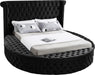 Luxus Black Velvet King Bed (3 Boxes) - Royal Furniture & Gifts (MI) - Multi Location