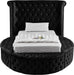 Luxus Black Velvet Twin Bed (3 Boxes) - Royal Furniture & Gifts (MI) - Multi Location