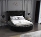 Luxus Black Velvet King Bed (3 Boxes) - Royal Furniture & Gifts (MI) - Multi Location