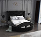 Luxus Black Velvet King Bed (3 Boxes) - Royal Furniture & Gifts (MI) - Multi Location