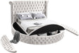 Luxus Cream Velvet King Bed (3 Boxes) - Royal Furniture & Gifts (MI) - Multi Location