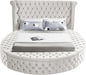 Luxus Cream Velvet King Bed (3 Boxes) - Royal Furniture & Gifts (MI) - Multi Location