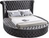 Luxus Grey Velvet Queen Bed (3 Boxes) - Royal Furniture & Gifts (MI) - Multi Location