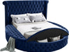 Luxus Navy Velvet Queen Bed (3 Boxes) - Royal Furniture & Gifts (MI) - Multi Location