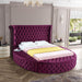 Luxus Purple Velvet King Bed - Royal Furniture & Gifts (MI) - Multi Location