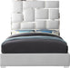Milan White Faux Leather Queen Bed - Royal Furniture & Gifts (MI) - Multi Location