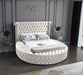 Luxus Cream Velvet King Bed (3 Boxes) - Royal Furniture & Gifts (MI) - Multi Location