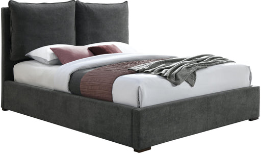 Misha Pepper Black Polyester Fabric King Bed (3 Boxes) - Royal Furniture & Gifts (MI) - Multi Location