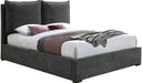 Misha Pepper Black Polyester Fabric Queen Bed (3 Boxes) - Royal Furniture & Gifts (MI) - Multi Location