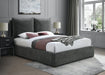 Misha Pepper Black Polyester Fabric King Bed (3 Boxes) - Royal Furniture & Gifts (MI) - Multi Location