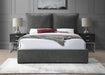 Misha Pepper Black Polyester Fabric King Bed (3 Boxes) - Royal Furniture & Gifts (MI) - Multi Location