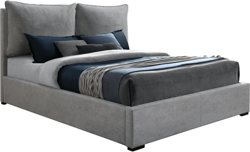 Misha Light Grey Polyester Fabric King Bed (3 Boxes) - Royal Furniture & Gifts (MI) - Multi Location