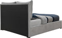 Misha Light Grey Polyester Fabric King Bed (3 Boxes) - Royal Furniture & Gifts (MI) - Multi Location