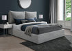 Misha Light Grey Polyester Fabric King Bed (3 Boxes) - Royal Furniture & Gifts (MI) - Multi Location