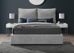 Misha Light Grey Polyester Fabric Queen Bed (3 Boxes) - Royal Furniture & Gifts (MI) - Multi Location