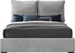 Misha Light Grey Polyester Fabric Queen Bed (3 Boxes) - Royal Furniture & Gifts (MI) - Multi Location