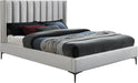 Nadia Cream Velvet Queen Bed - Royal Furniture & Gifts (MI) - Multi Location