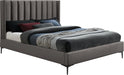 Nadia Grey Velvet Queen Bed - Royal Furniture & Gifts (MI) - Multi Location