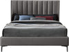 Nadia Grey Velvet King Bed - Royal Furniture & Gifts (MI) - Multi Location