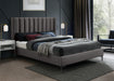 Nadia Grey Velvet Queen Bed - Royal Furniture & Gifts (MI) - Multi Location