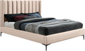 Nadia Pink Velvet Queen Bed - Royal Furniture & Gifts (MI) - Multi Location