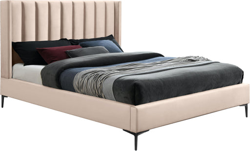 Nadia Pink Velvet Queen Bed - Royal Furniture & Gifts (MI) - Multi Location