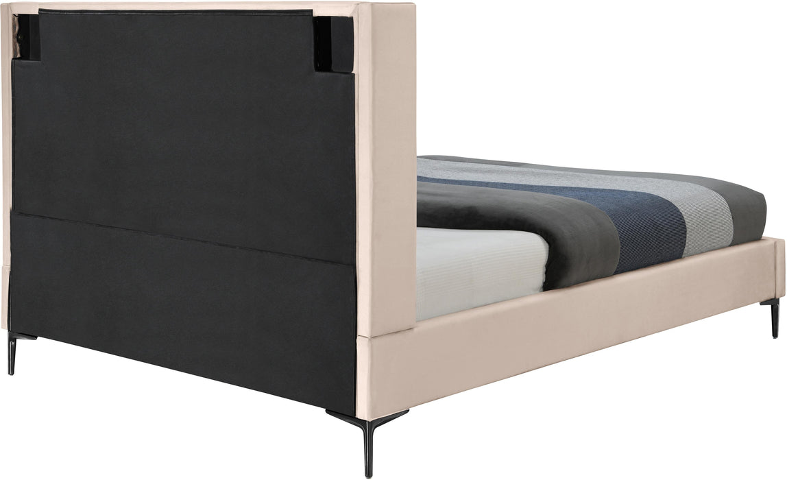 Nadia Pink Velvet King Bed - Royal Furniture & Gifts (MI) - Multi Location