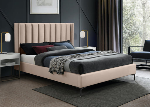 Nadia Pink Velvet Full Bed - Royal Furniture & Gifts (MI) - Multi Location