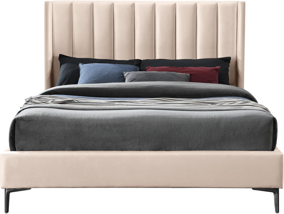Nadia Pink Velvet King Bed - Royal Furniture & Gifts (MI) - Multi Location