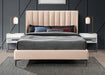 Nadia Pink Velvet Queen Bed - Royal Furniture & Gifts (MI) - Multi Location