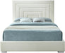 Nora Cream Velvet Queen Bed - Royal Furniture & Gifts (MI) - Multi Location