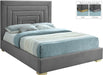 Nora Grey Velvet King Bed - Royal Furniture & Gifts (MI) - Multi Location
