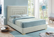 Nora Cream Velvet Queen Bed - Royal Furniture & Gifts (MI) - Multi Location