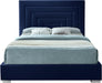 Nora Navy Velvet King Bed - Royal Furniture & Gifts (MI) - Multi Location