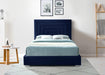 Nora Navy Velvet King Bed - Royal Furniture & Gifts (MI) - Multi Location