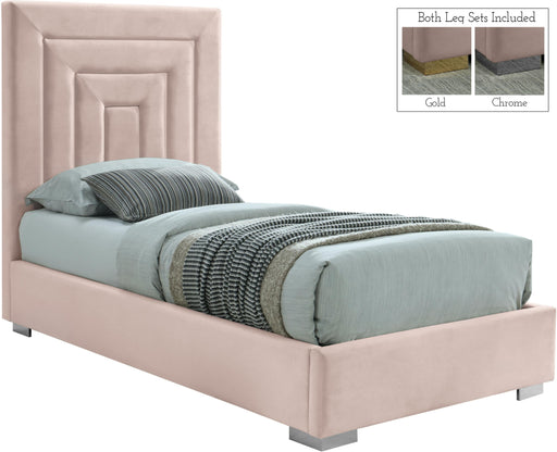 Nora Pink Velvet Twin Bed - Royal Furniture & Gifts (MI) - Multi Location