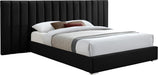 Pablo Black Velvet Queen Bed - Royal Furniture & Gifts (MI) - Multi Location