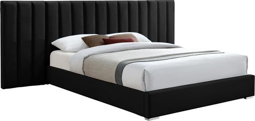 Pablo Black Velvet Queen Bed - Royal Furniture & Gifts (MI) - Multi Location