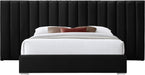 Pablo Black Velvet Queen Bed - Royal Furniture & Gifts (MI) - Multi Location
