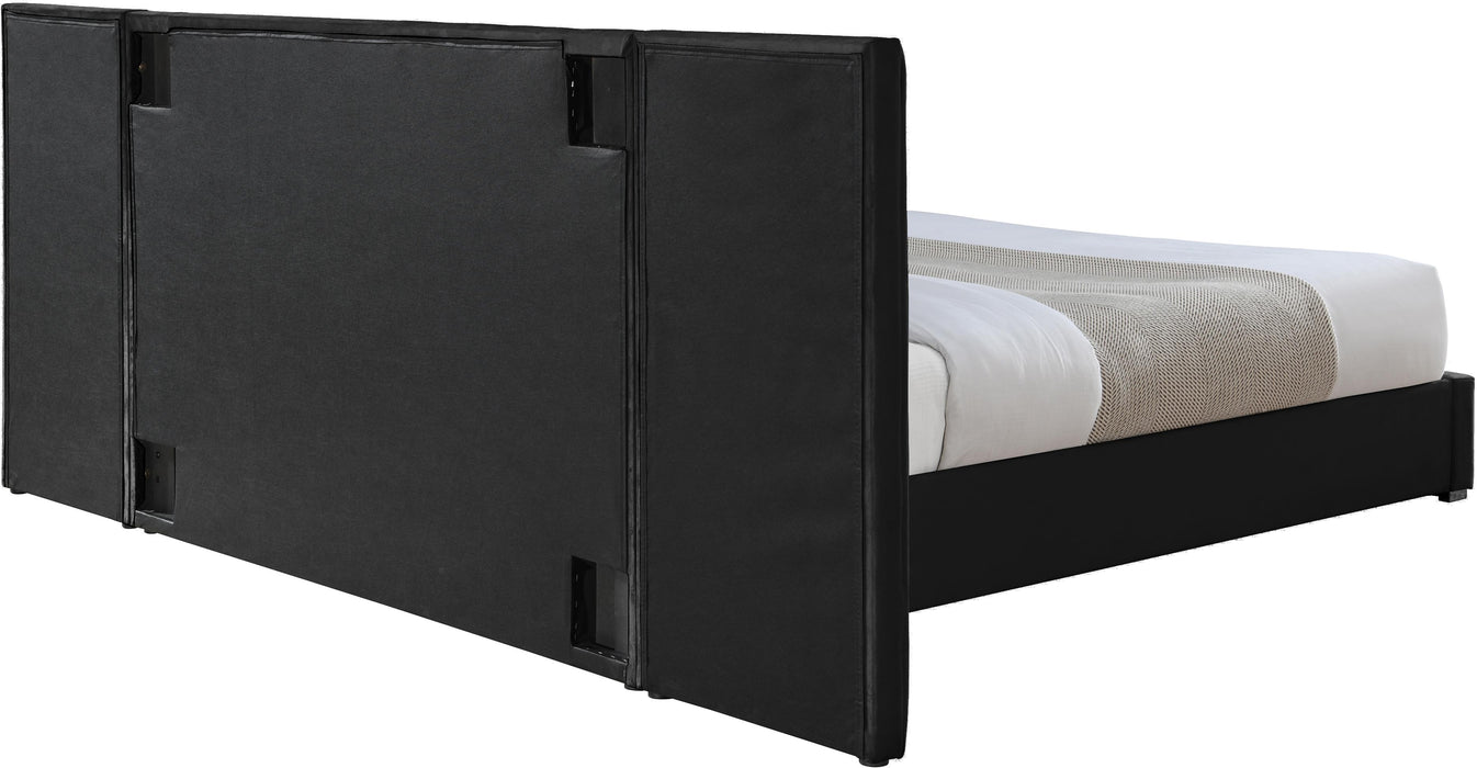 Pablo Black Velvet Queen Bed - Royal Furniture & Gifts (MI) - Multi Location