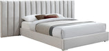 Pablo Cream Velvet Queen Bed - Royal Furniture & Gifts (MI) - Multi Location